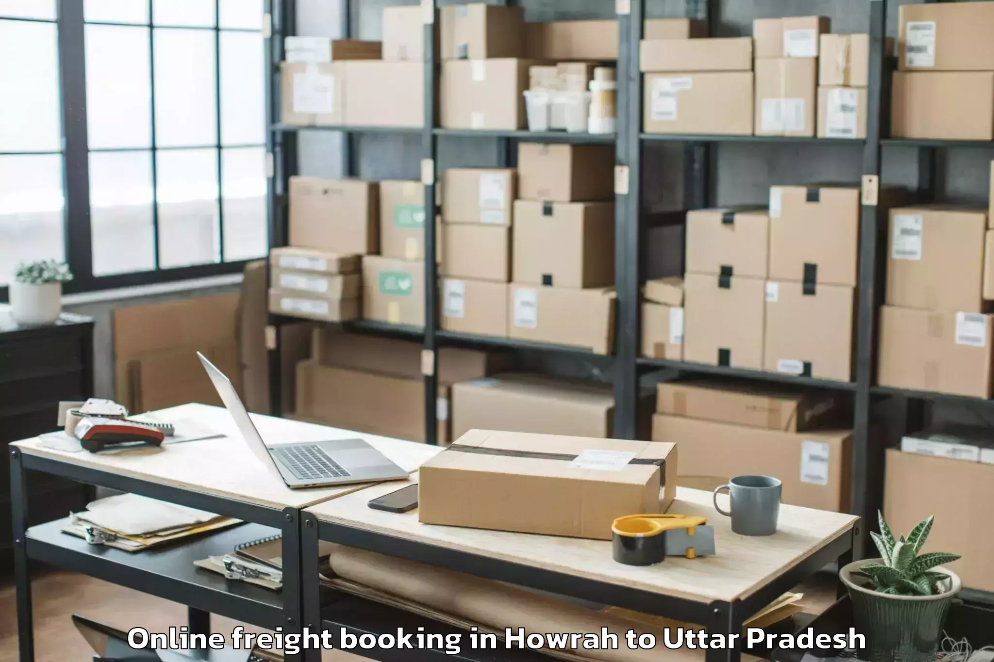 Top Howrah to Jalalabad Shahjahanpur Online Freight Booking Available